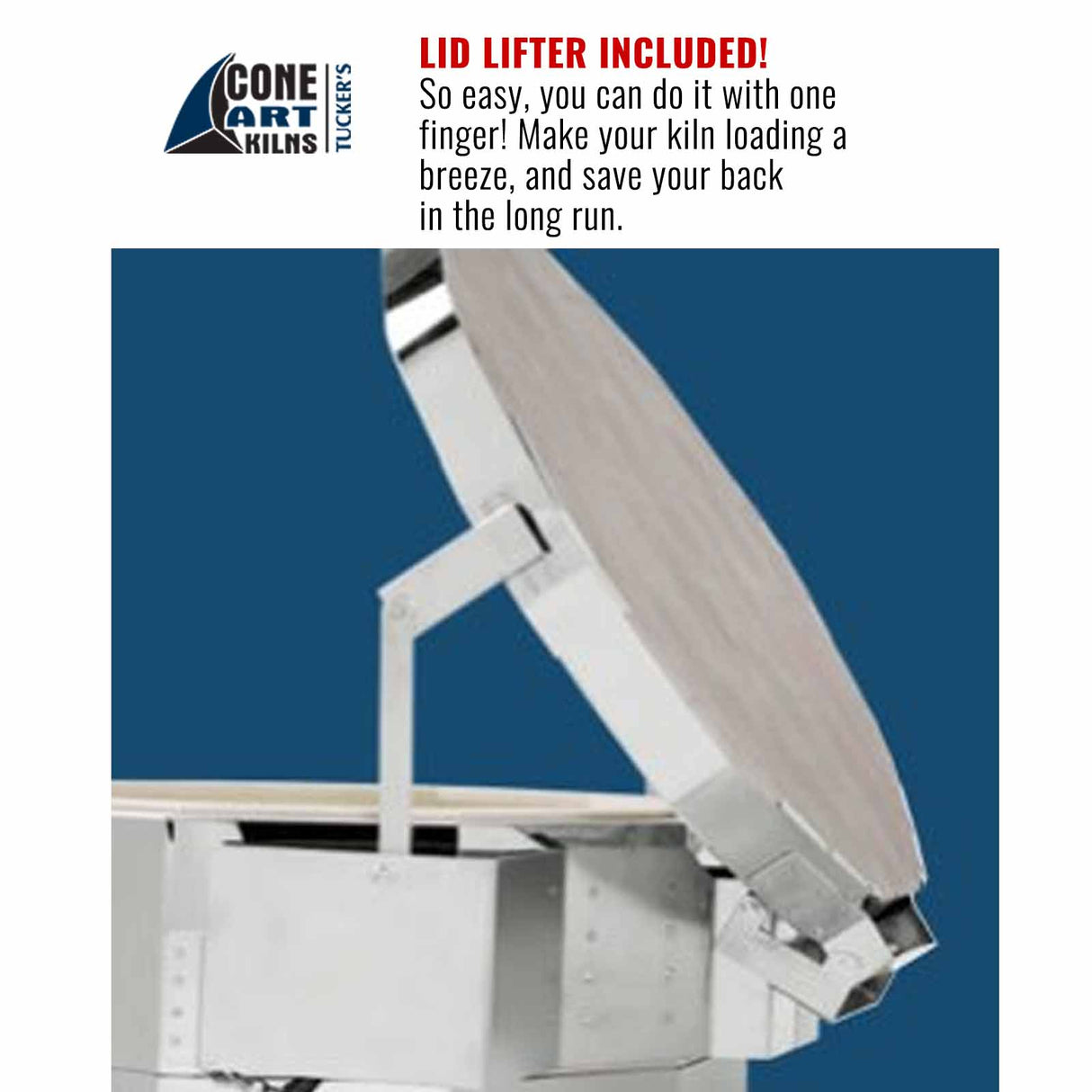 Cone Art Kilns Patented Lid Lifter Bhoomi Pottery