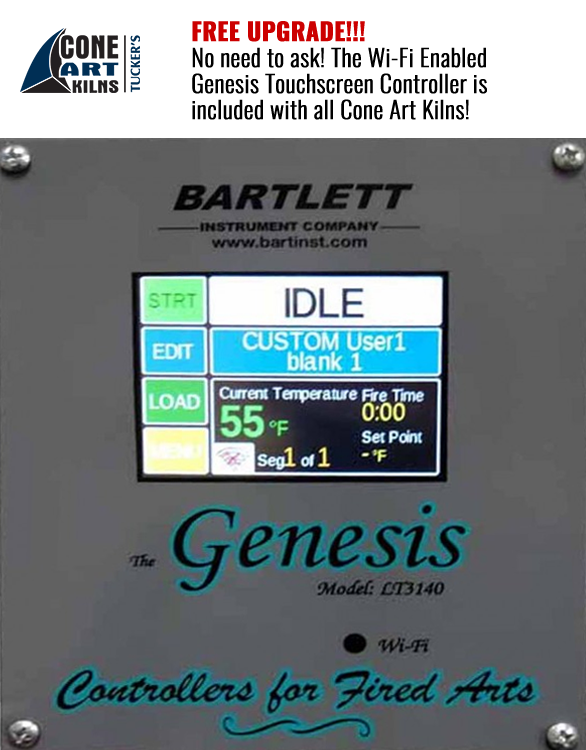 Free Upgrade to Genesis Wi-Fi Touchscreen Controller for all Cone Art Kilns  Bhoomi Pottery