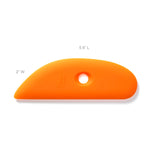 Xiem Tools Soft Orange Silicone Clay Rib 7 SCR7-O-10199 Dimensions Bhoomi Pottery 2